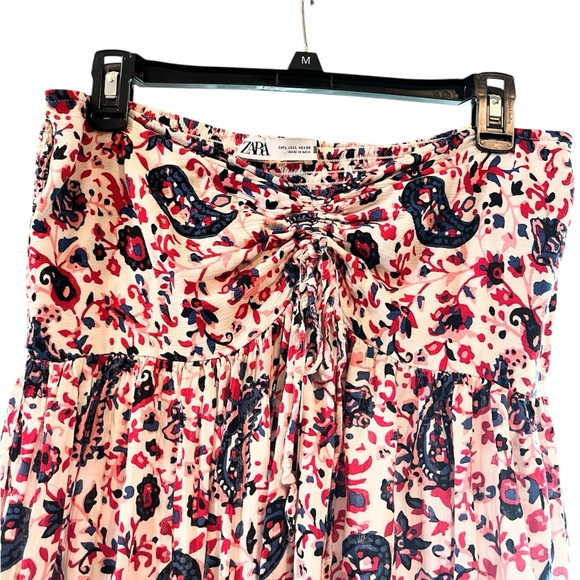 Zara Floral Paisley Strapless Maxi Dress - Eurosummer cruise wear - Picture 3 of 4